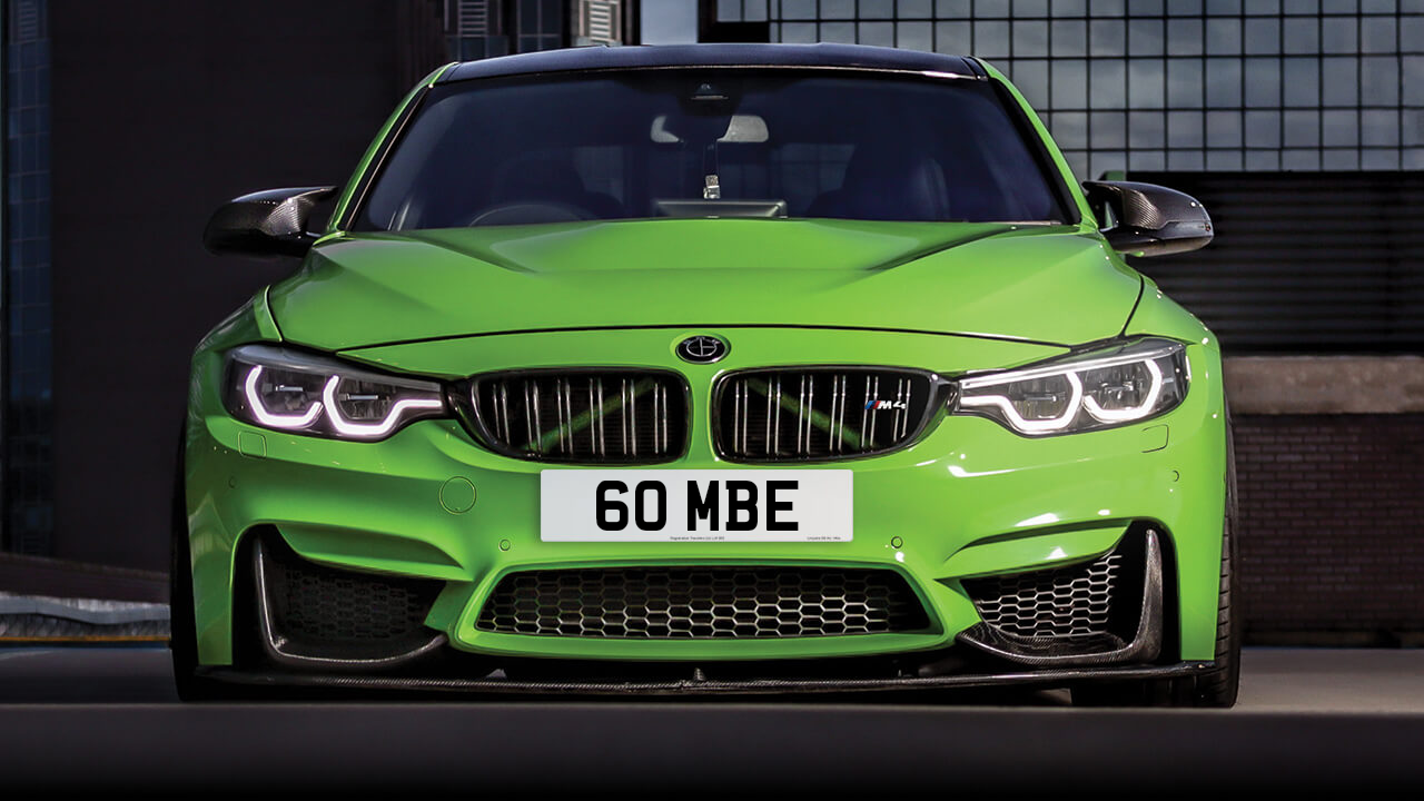 Car displaying the registration mark 60 MBE